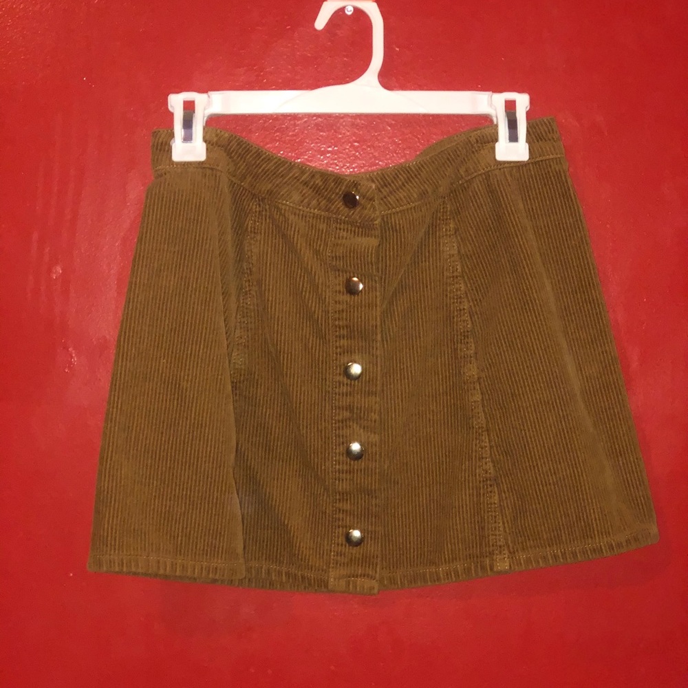 Corduroy mini skirt